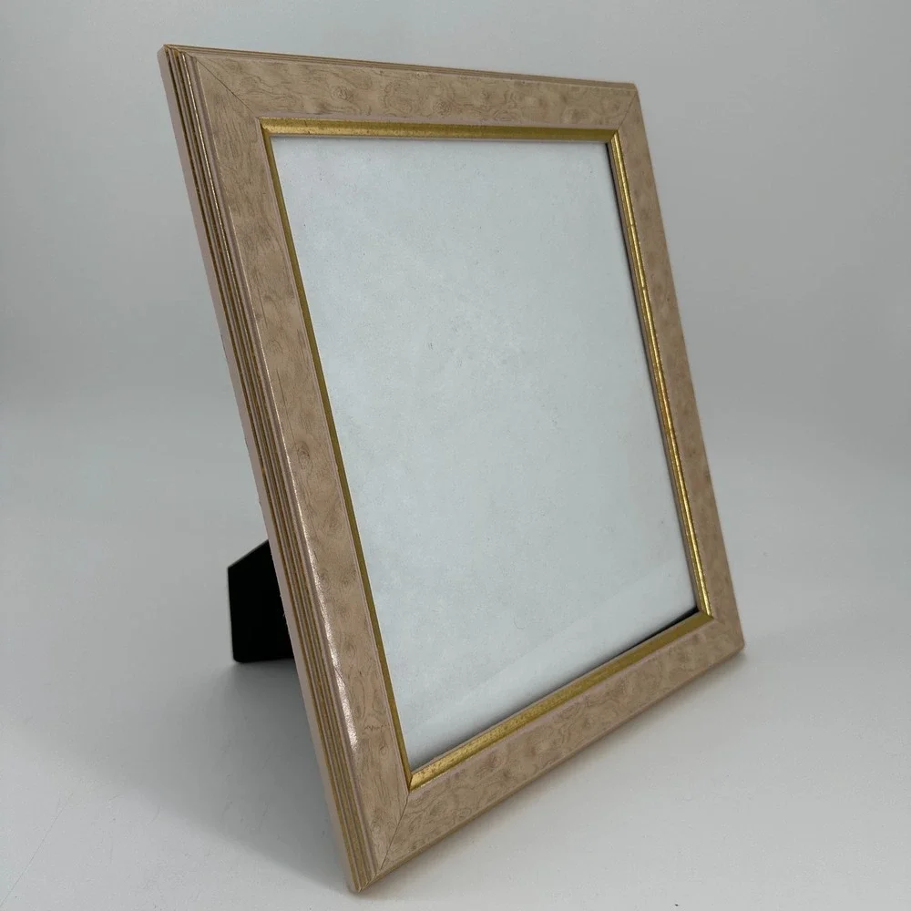 Vintage 8x10 Wood Picture Frame with Gold‎ Trim - Tabletop/Wall Display MCM